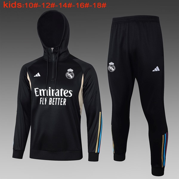 Kinder Hoodies Real Madrid 2024 Schwarz 2